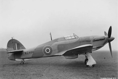  Un Hawker-Hurricane-Mk IIc, com el que va caure al mar de l’Ebre.