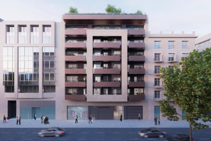 Imagen virtual del nuevo edificio que se construirá en el número 43 de la avenida Francesc Macià. 