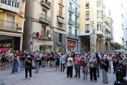 Concentració contra la violència masclista el passat mes de juny a la plaça Paeria.