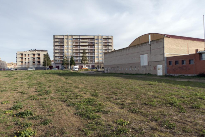 Imagen de los terrenos donde se prevé construir el futuro pabellón de Cervera. 