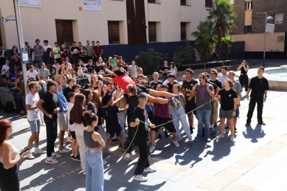 Estudiants d’Inefc Pirineus, ahir durant una de les activitats.