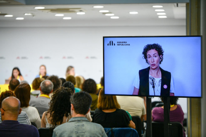 Marta Rovira intervino en el consejo nacional de ERC desde Suiza.