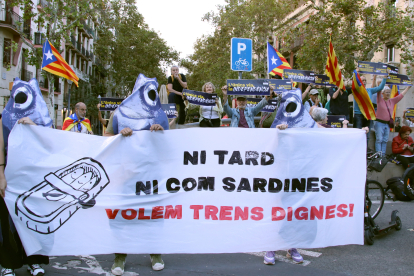 Manifestació a Barcelona davant de la cimera de ministres de la UE.