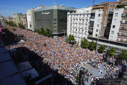 La manifestació es va fer a la plaça Felip II de Madrid.