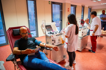 Recollida de donació de plasma ahir a l’ABS de Balaguer.