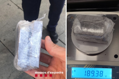 Imatge de la droga intervinguda pels Mossos.