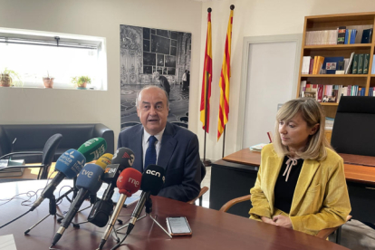 Imatge d’arxiu del president del TSJC i la presidenta de l’Audiència de Lleida.