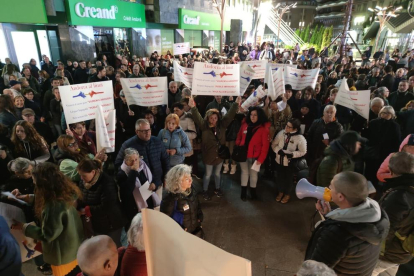 La manifestació es va concentrar a la plaça de la Rotonda.