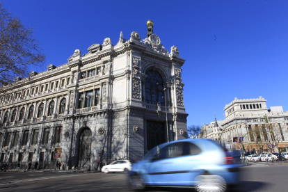 La façana del Banc d’Espanya, ubicat a Madrid.