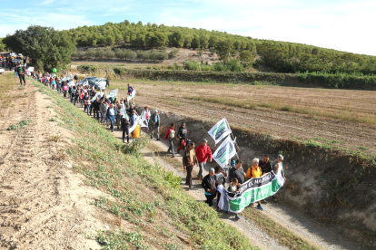 Marxa el mes d’octubre passat contra la planta de biogàs de la Sentiu de Sió.