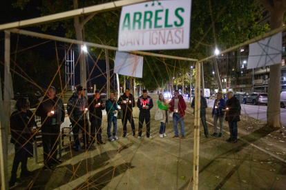 L’acte, ahir al carrer Joana Raspall i a Sant Ignasi.