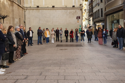 Concentració a la plaça de la Paeria.