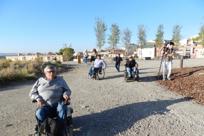 Imatge d’arxiu durant l’estudi sobre accessibilitat al bosc urbà de Magraners a Lleida.