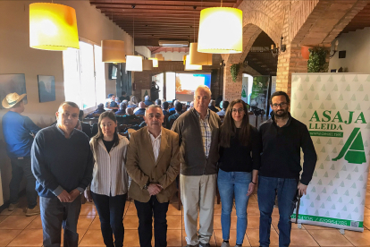 Roqué amb representants d’Asaja Lleida, ahir.