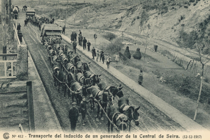 seròs. Treballs de condicionament del terreny per a la construcció del canal de Seròs el 1913.