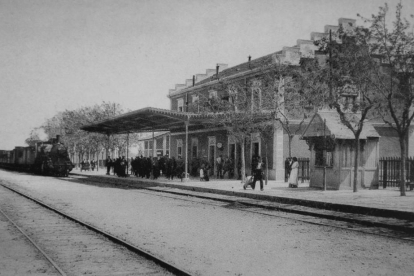 Mollerussa. L'estació de la capital del Pla d'Urgell el 1912.