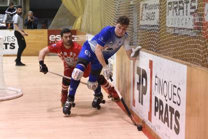 Sebas Moncusí, en una acció del partit davant el Girona.