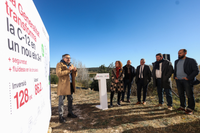 La presentació del projecte de l’Eix de l’Ebre, ahir a Amposta.