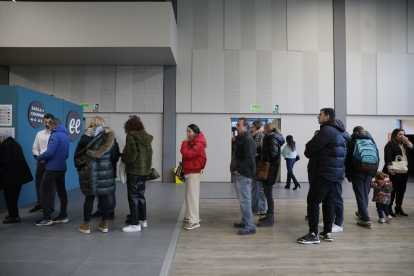 Cua per votar ahir a Escaldes a les eleccions d’Andorra.