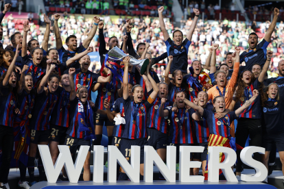 El Barça va ser campió de Lliga, en l’adeu de Busquets i Alba.