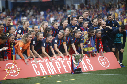 El Barça va ser campió de Lliga, en l’adeu de Busquets i Alba.