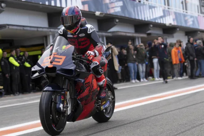 Marc Márquez, en el test de Xest amb la Ducati.