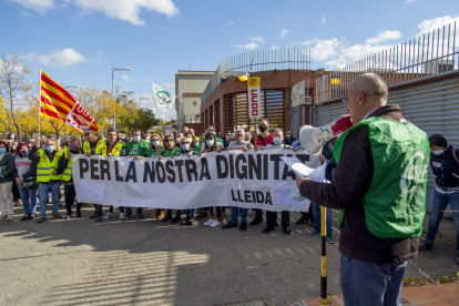 Imatge d’arxiu d’una mobilització de funcionaris de presons a Lleida.