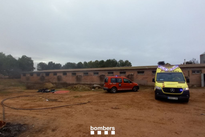 Efectius dels Bombers i del SEM van anar ahir a la granja situada a Torrefarrera.