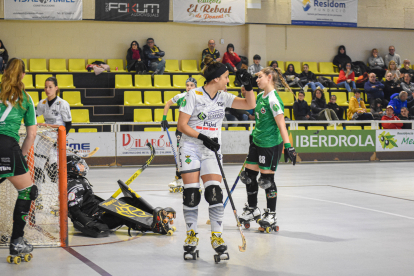 Dai Silva celebra un gol en el partit davant de l’Alcobendas.