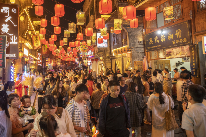 Un carrer a vessar a la província xinesa de Hunan.