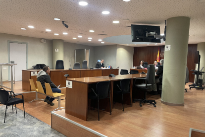 L’acusat, ahir al banc dels acusats de l’Audiència de Lleida.