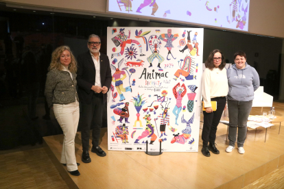 Pilar Bosch, Fèlix Larrosa, Carolina López i Estefania Rufach, ahir en la presentació d’Animac.