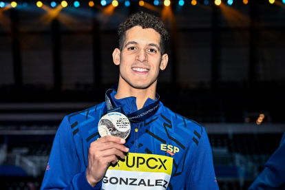 Hugo González, amb la medalla de plata.