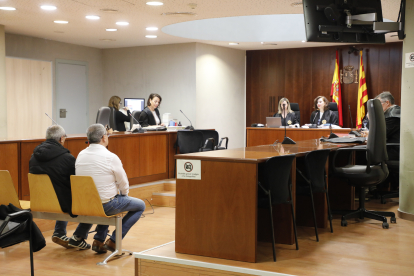 L’acusat, ahir durant la celebració del judici a l’Audiència Provincial de Lleida.