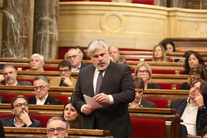 El president de Junts al Parlament, Albert Batet, durant un ple el mes de gener passat.