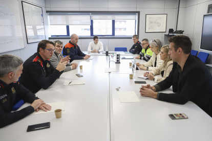 La reunió del grup de Junts amb els Mossos d’Esquadra.