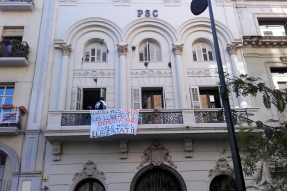 Entrada a la seu del PSC de Lleida l’octubre del 2018.