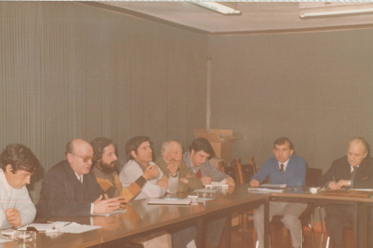 Firma de la Declaració de Mequinensa, l’1 de febrer del 1984.