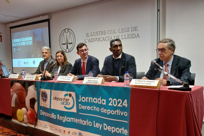 Un moment de la celebració, ahir, de la Jornada de Dret Esportiu a Lleida.