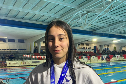 Noa Priego Romero, ahir amb la medalla de bronze.