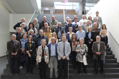 Palau, amb dirigents d’associacions de veïns de Lleida.