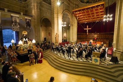 Concert de Setmana Santa, ahir a la Catedral de Lleida a càrrec de la Banda Municipal.