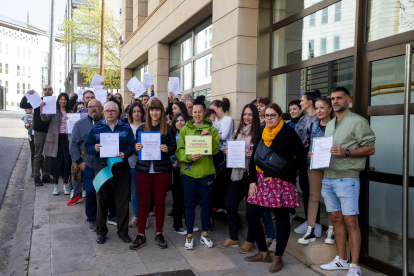 A l’escola Espiga també van protestar.