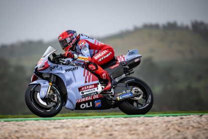 Marc Márquez, ahir durant la primera jornada d’entrenaments.