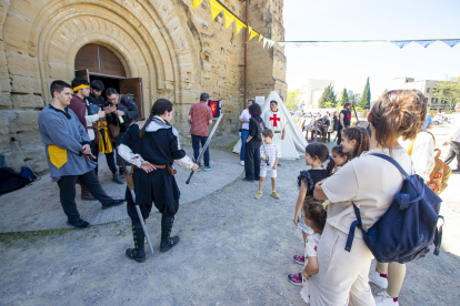 Una de les activitats relacionades amb l’època medieval durant la II Diada del Turó de Gardeny.