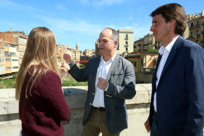 Jordi Turull amb el candidat per Girona, Salvador Vergés.