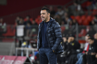 Xavi Hernández, dijous en el partit contra l’Almeria.