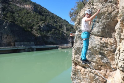 Empreses de turisme actiu de la zona han testejat els recorreguts prèviament a la inauguració.