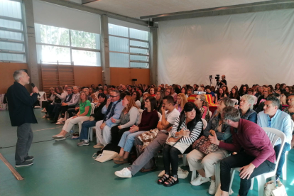 Els participant en la trobada educativa celebrada ahir en el col·legi Santa Maria de Gardeny.