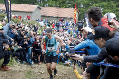 Kilian Jornet, ahir durant la disputa de la prova, en la qual es va imposar per onzena ocasió.